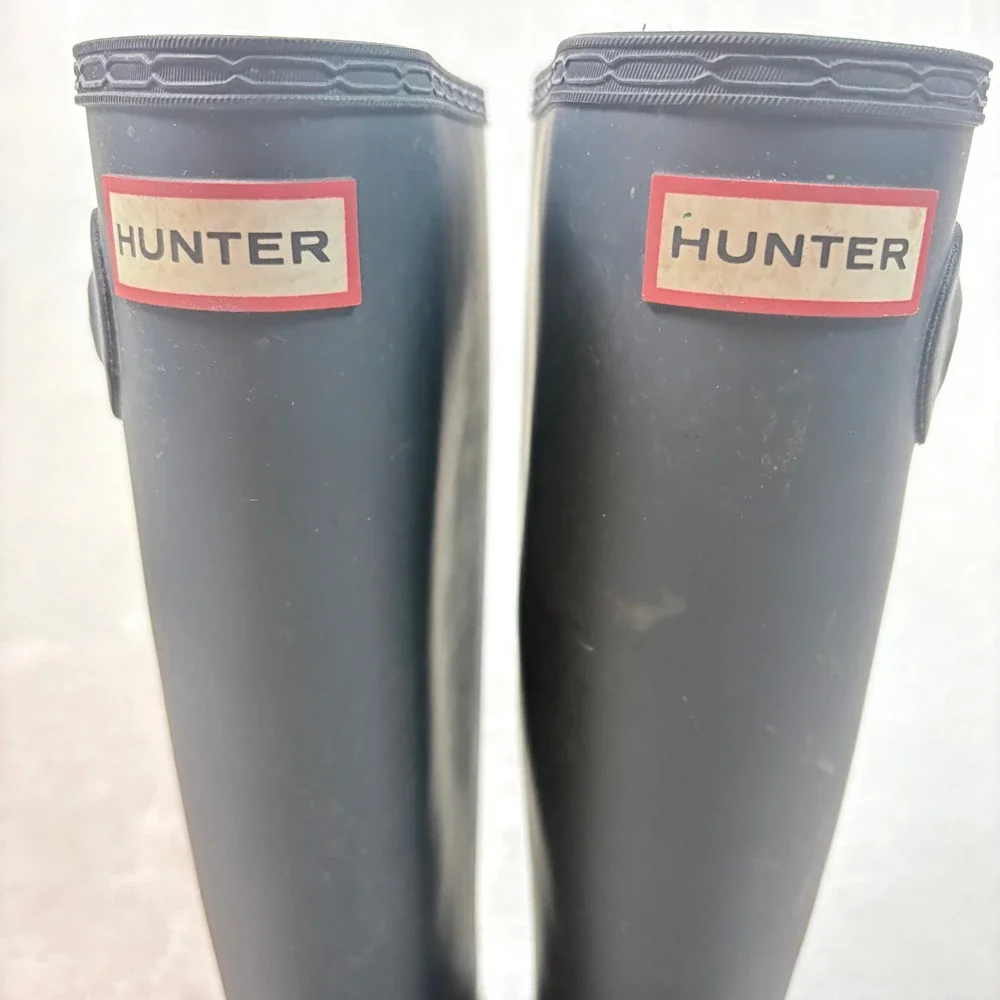 Hunter Rain Boots Kids Size 5 Navy Blue‎ Good Original Kids Matte Waterproof